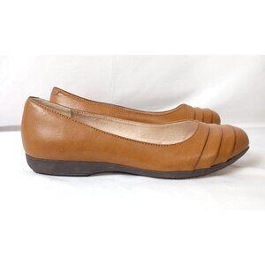 Cliffs by White Mountain Clara Ballet Flats Women’s 8.5 Cognac Slip On NWOB